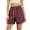 #07 Wine 【Mix & Match: Stock Up on Your Favorite Colors】, variant on Women's High Waisted Nylon Dry Shorts with Side Pockets, Elastic Drawstring Waist, Tummy Control Workout Shorts for Women, Quick Dry for Running, Gym, Hiking & Casual | TruHer,Dark Blue L