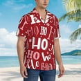 thumbnail image 5 of Easygdp Ho Pattern Funny Christmas Men's Hawaiian Shirts Print Lapel Short Sleeve for Beach, vacation, party, casual occasions - Medium, 5 of 9