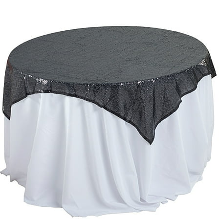 Generic Sequin Fabric Table Overlay, 58" x 58", Gold