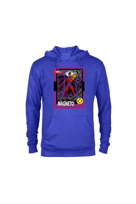 Studios X-Men 97 Magneto Retro Trading Card- Pullover Hoodie for Adults - Customized-Royal