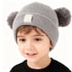 thumbnail image 3 of Lindo gorro de punto para bebé con bordado de doble corazón y doble ovillo de lana | Gorro de invierno suave y cálido para bebés y niños pequeños | Accesorio cómodo y acogedor para recién nacidos, 3 of 5