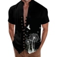 thumbnail image 1 of SHIXIAOO Chemise à Manches Courtes pour Hommes avec Impression Numérique 3D, Poche, Boucle, Col à Revers, Mode Exercice, 1 of 4