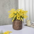 thumbnail image 3 of 7” Handcrafted Ceramic Vase Vintage Pottery Brown Vases with Distressed White-Wash Finish Farmhouse Decorative Accent(Not Watertight), 3 of 5