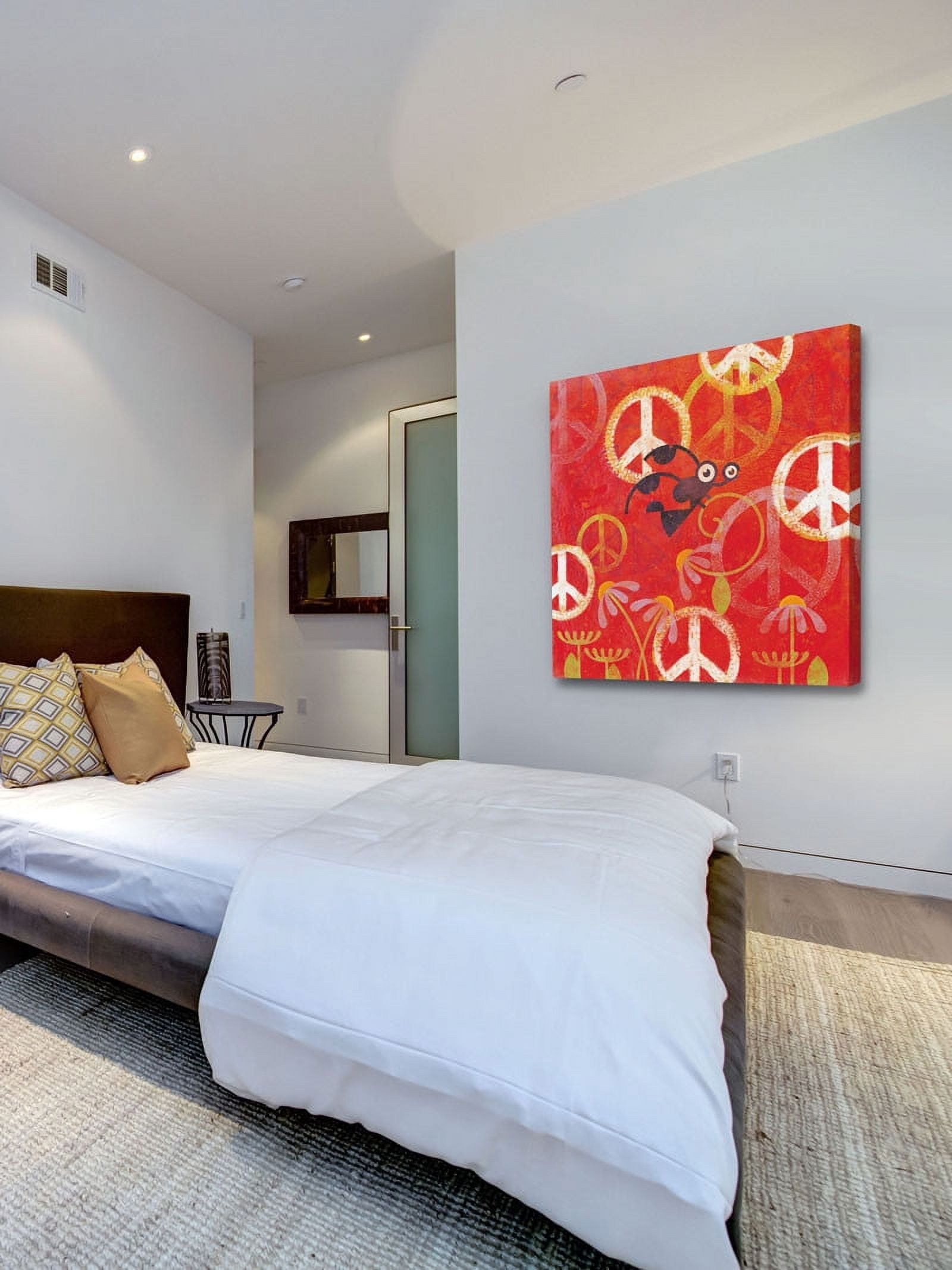Marmont Hill "Peace Sign Ladybugs II" Painting Print on Canvas