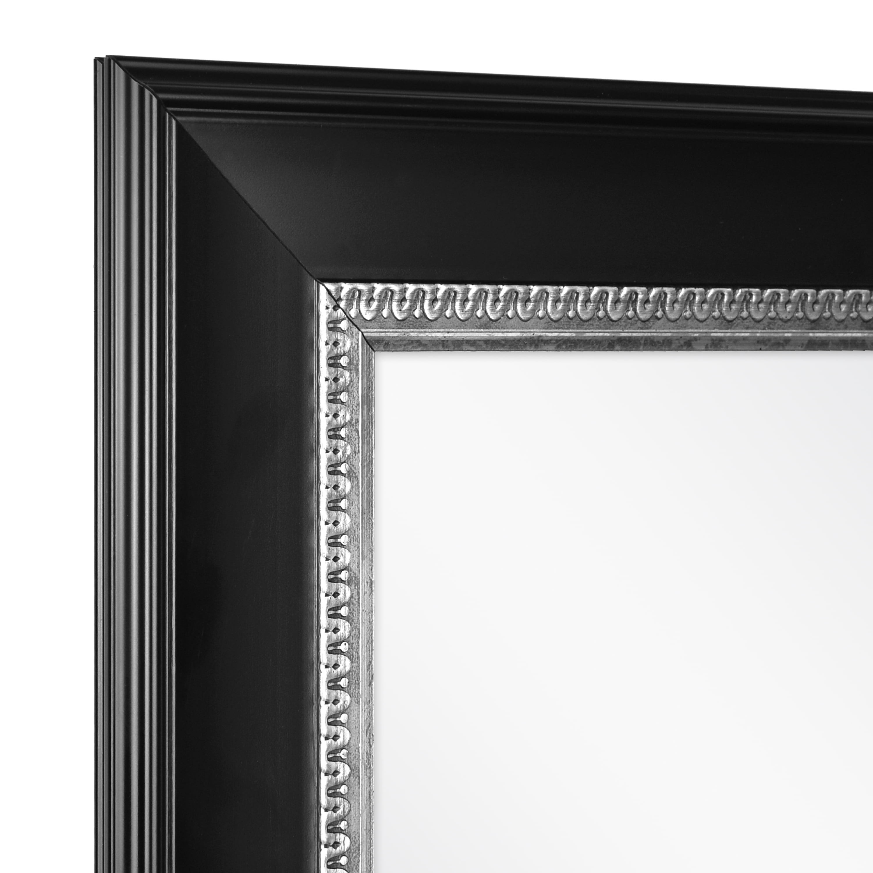 Black, Set of 1 Mainstay 53 x 17 Beveled Door Mirror