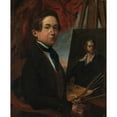 thumbnail image 2 of Johannes Daniël Susan 15x18 Black Ornate Wood Framed Double Matted Museum Art Print Titled - Self Portrait (1839), 2 of 5