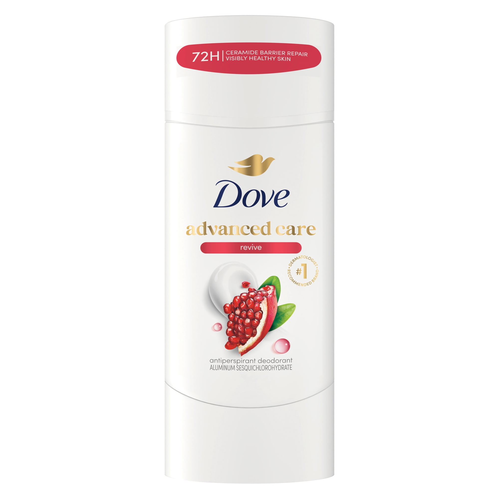 Dove Advanced Care Antiperspirant Deodorant Stick To Help Skin Barrier Repair After Shaving By Boosting Skin's Ceramide Levels Revive 72 hour Odor Control And All-Day Sweat Protection, 2.6 oz