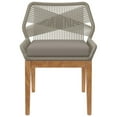 thumbnail image 4 of Modway Wellspring Outdoor Patio Teak Wood Dining Chair in Light Gray Greige, 4 of 7