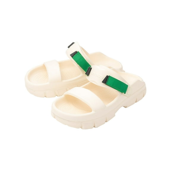 Anuirheih Slip on Sandals Women,Women Men Anti-Slip Couple Sandals Open Toe Summer Slippers Casual Beach Shoes(Beige)