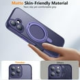 thumbnail image 6 of Magnetic for iPhone 16 Pro Case,[with 360°Rotatable Invisible Magnetic O-Ring Stand][Compatible with MagSafe][Military Grade Shockproof] Slim Translucent Matte Phone Case for iPhone 16 Pro 6.3", 6 of 15