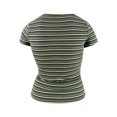 thumbnail image 2 of Hippie Rose Juniors' Rib-Knit Henley Top (L, Moss Stripe), 2 of 2