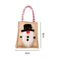 thumbnail image 3 of YFMHA Christmas Decoration Linen Tote Bag Cartoon Burlap Gift Bag for Candy Containers, 3 of 7
