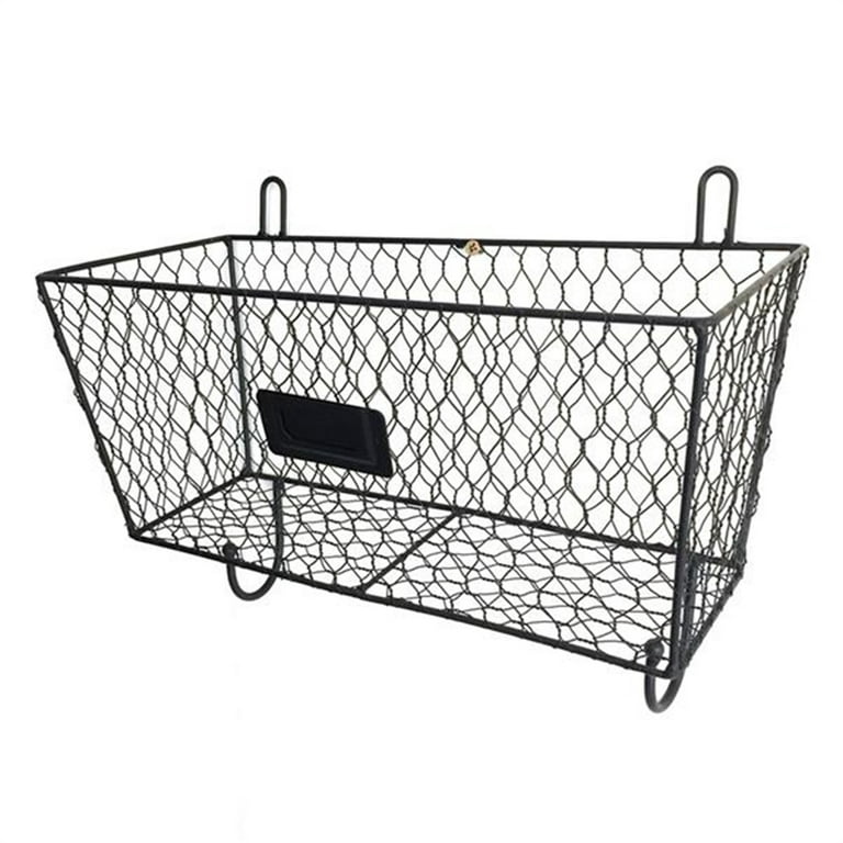 Lavish Home Rustic Double Wire Basket Wall Organizer HW0200217