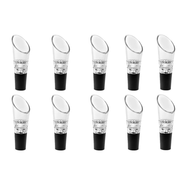 Paquete de 10 aireadores de vino, tapón de botella con boquilla, decantador, vertedor, aireador, decantador rápido con boquilla