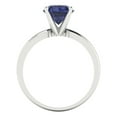 thumbnail image 4 of 1.5 ct Round Cut Simulated Blue Sapphire Solitaire 18K White Gold Womens Engagement Ring, 4 of 5