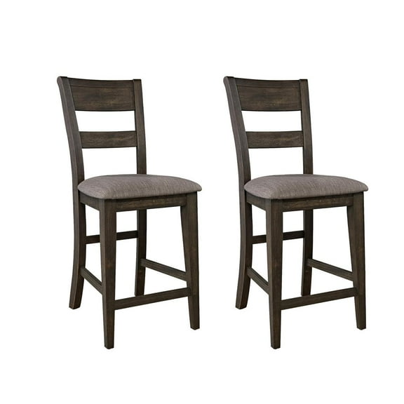 Liberty Furniture Industies, INC Double Bridge Splat Back Counter Chair (RTA)-Set of 2 in Dark Chestnut