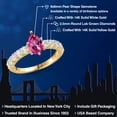 thumbnail image 2 of Gem Stone King 14K Two Tone Gold Pure Pink Mystic Topaz and Lab Grown Diamond Engagement Ring for Women | 2.25 Cttw | Pear Shape 9X6MM | Gemstone November Birthstone | Size 9, 2 of 6