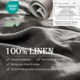 thumbnail image 2 of Simple&Opulence 100% Linen Duvet Cover Set with Washed-French Flax-3 Pieces Solid Color Basic Style Bedding Set-Breathable Soft Comforter Cover with 2 Pillowshams(King,Dark Grey), 2 of 7