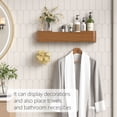 thumbnail image 3 of FKS LIFE Wall Mounted Coat Rack with Shelf Modern Coat Rack Wall Mount with Storage Entryway Shelf with 5 Hidden Metal Hooks for Living Room Bathroom Kitchen Bedroom, 3 of 9
