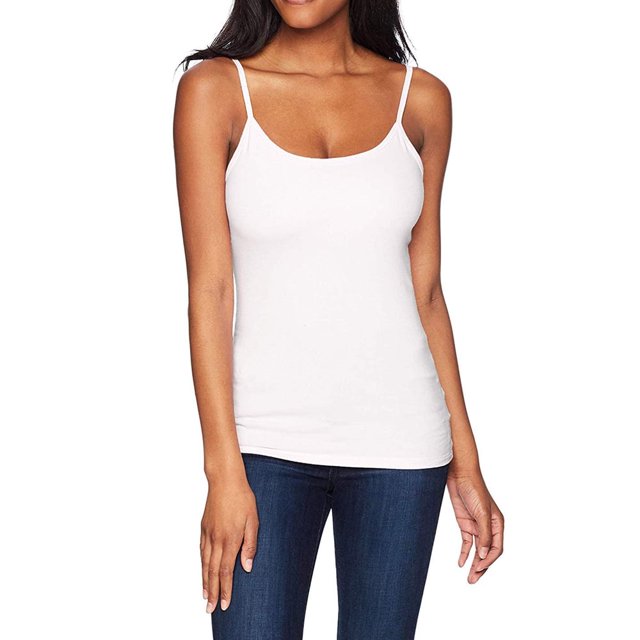 Camisola básica de tirantes con sujetador incorporado para mujer, ligera, deportiva, para el hogar, elástica