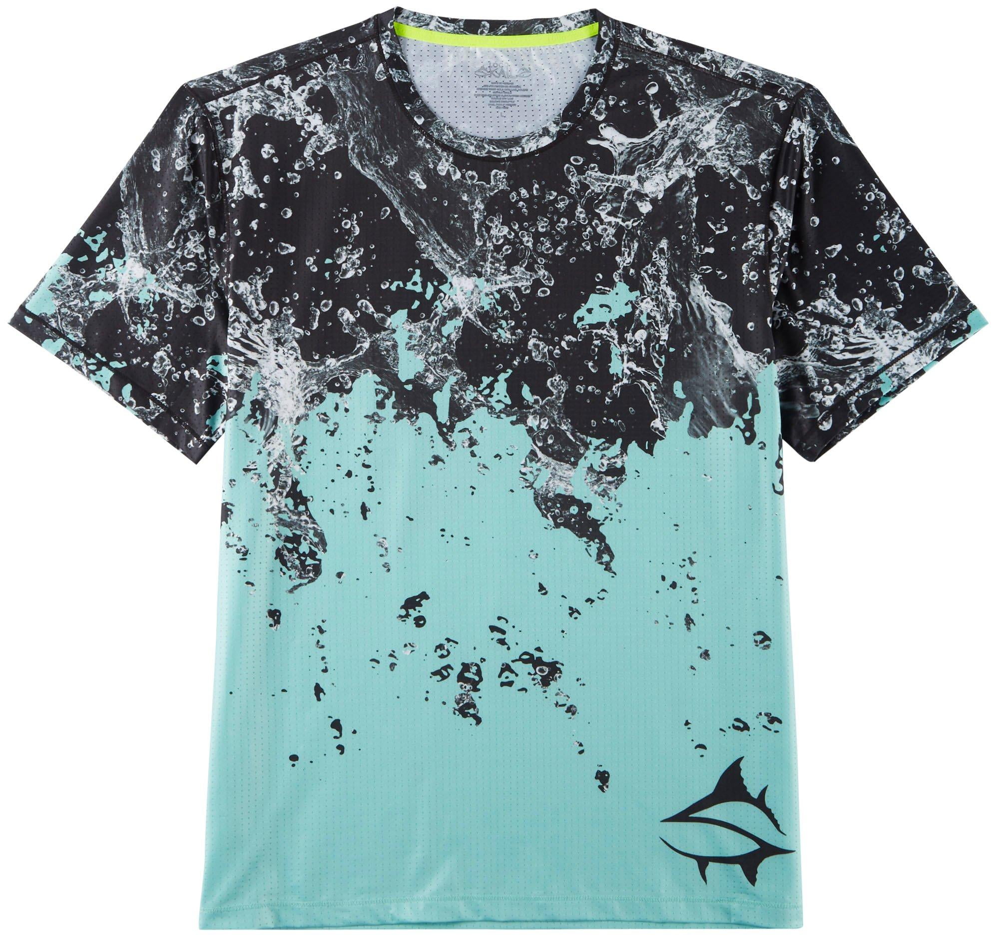 Loco Skailz Loco Skailz Mens Second Skin Splash Wave Crew TShirt