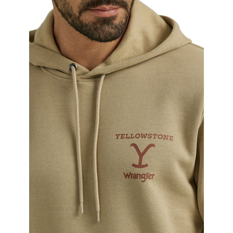 Wrangler Men s and Big Men s Regular Fit Graphic Yellowstone Hoodie S 2XL Walmart