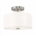 thumbnail image 3 of Livex Lighting 52151-91 2 Lt Brushed Nickel Ceiling Mount, 3 of 4
