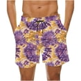 thumbnail image 2 of PNTUTB Men's Fashion Printed Drawstring Waistband Casual Loose Comfortable Summer Beach Shorts with Pockets, 2 of 6