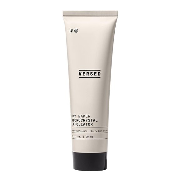 Versed Day Maker Microcrystal Exfoliating Cleanser - Creamy Facial Wash Helps Clear Dead Skin Cells - Microcrystalline, Biodegradable Alternative to Microbeads - Vegan 3 fl oz