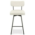 thumbnail image 6 of Simpli Home Giselle Modern Swivel Bar Stool (Setof 2) in Natural Polyester Linen, 6 of 6