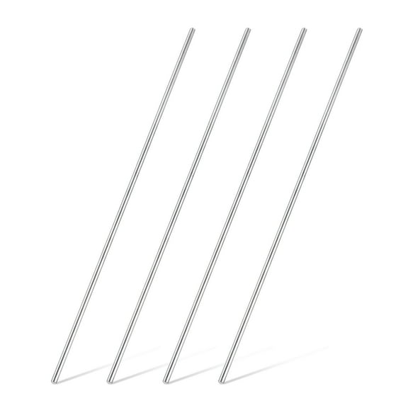 Uxcell 4Pcs 316 Stainless Steel Round Rod 1/8" Dia 7.8" Length Metal Solid Shaft Rods Corrosion Resistant Round Steel Bars Stock for Industrial DIY Project, 3mm x 200mm, Silver