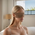 thumbnail image 2 of Unique Bargains 1 Pc Black Ear-hook Eyes Sleep Mask Soft Eye Shade Cover for Rest Brown Medium, 2 of 6