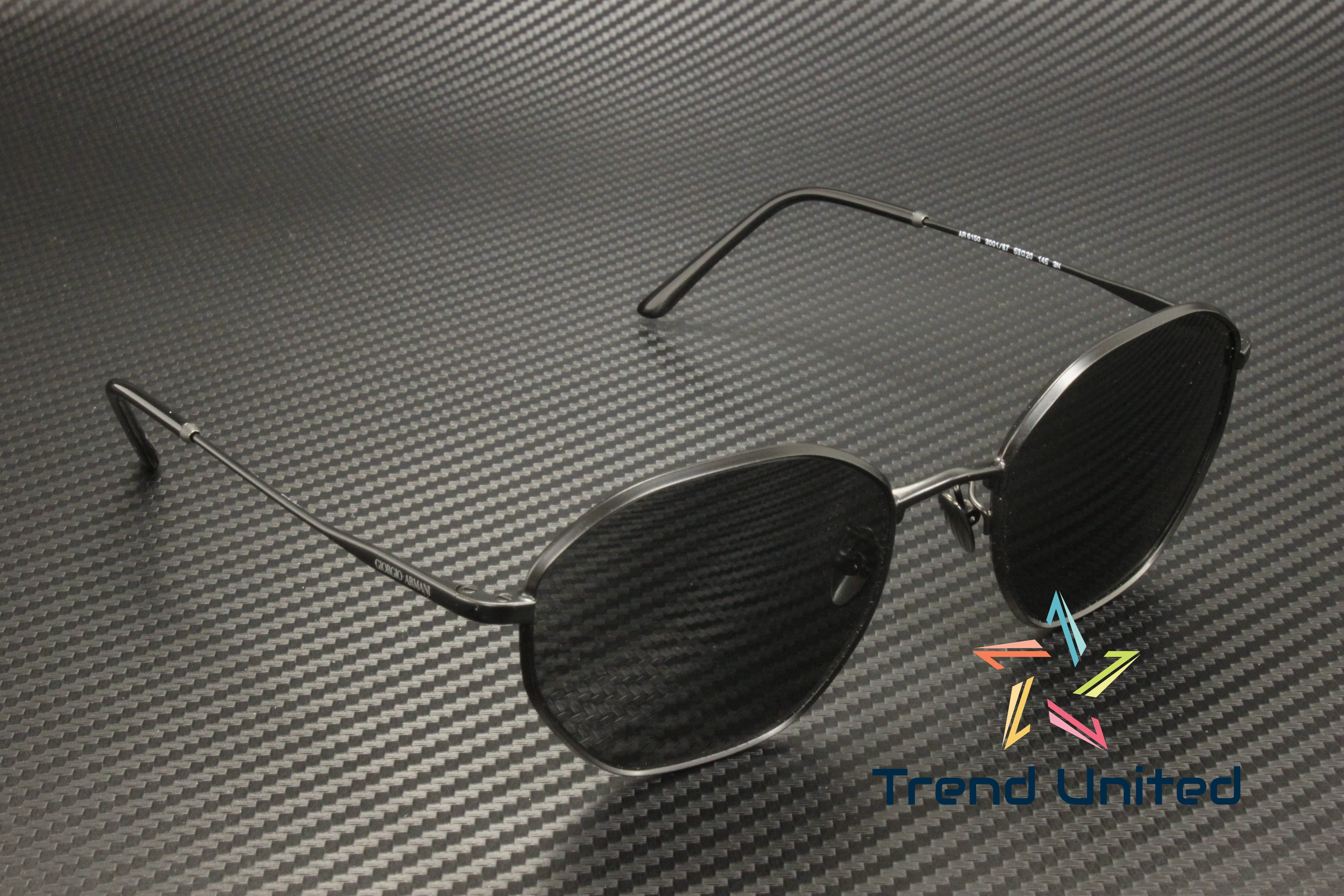 GIORGIO ARMANI AR6150 300187 Matte Black Dark Grey 53 mm Men's Sunglasses