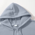 thumbnail image 4 of Mens Long Sleeve Zip-up Hoodie With Kanga Pocket Gray M, 4 of 6