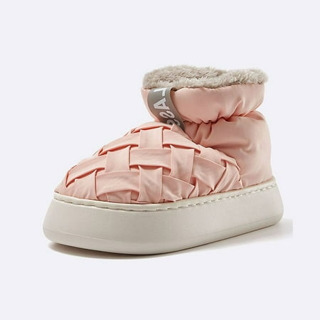 

PIKADINGNIS Winter New Warm Women Snow Boots High Top Style Men s Cotton Slippers Indoor 2022 Fashion Outdoor High Top Plush Lining Shoes