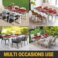 thumbnail image 5 of Christmas Table Cloths for 4 Foot Rectangle Tables, Red Truck Xmas Tree Winter Snowflakes Elk Patio Waterproof Elastic Fitted Tablecloths, Washable Rectangular Table Cover for Camping, 5 of 8