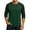 Dark Green, variant on Razzly Men's Stylish Casual Button Up 3/4 Sleeve T Shirt Comfortable Breathable Tee for Everyday Wear Outdoor Activities(Green,M)