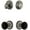 Antique Pewter, variant on Grandeur Georgetown Rosette Single Cylinder Knob Combo Pack with Coventry Knob and matching Deadbolt