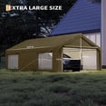 thumbnail image 2 of Ataucjin 12x20 ft Portable Garage, Car Port with 200 g PE Tarp Canopy, with 2 Roll-Up Doors and 4 Windows, for Temporary Paint Booth, Boats&Pickups Shed, and Event Shelter, 2 of 6