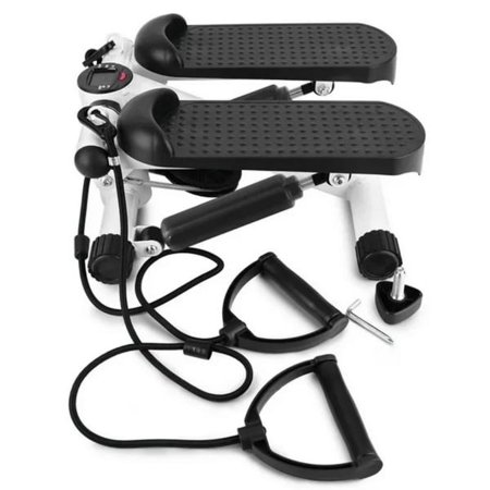 Steppers for Exercise Fitness Stair Stepper with 260 lb Loading Capacity Mini Stepper Stair with LCD Monitor and Resistance Bands Adjustable for Home Office Workouts
