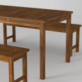 thumbnail image 4 of Pemberly Row Acacia Wood Patio 3-Piece Dining Set in Dark Brown, 4 of 9