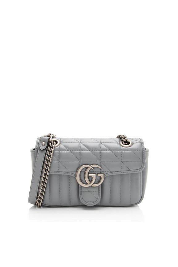 Pre-Owned Gucci Mixed Matelasse Leather GG Marmont Aria Small Flap Bag