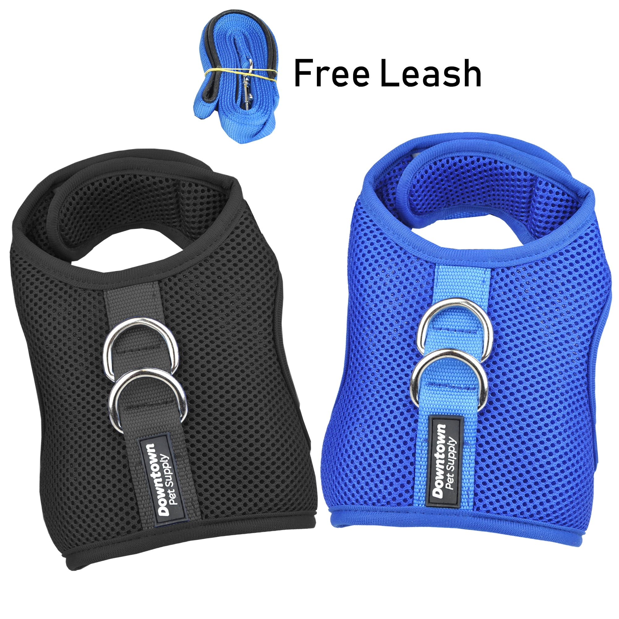 Medium Large Cats and Small Dogs/Puppy Blue, Large Downtown Pet Supply Best Cat Vest Harness and Leash Combo with Added Safety Features to Make it Escape Proof for Small 