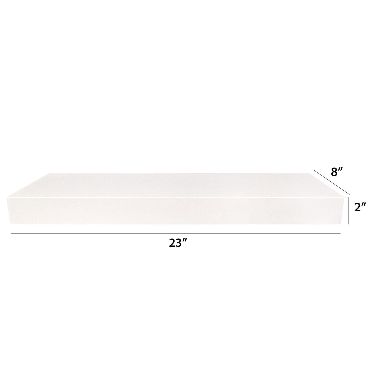 Hometrends 23 inch White Floating Shelf, 23" White Floating Shelf