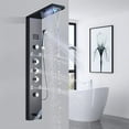 thumbnail image 3 of Zovajonia LED Shower Panel Tower System ,  6-Functions Stainless Steel Shower Tower ，Waterfall Showerhead，Shower Jets, Rain Shower System Oil Rubbed Bronze, 3 of 10