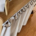 thumbnail image 4 of Wardrobe privacy curtain, curtain under the sink, bookshelf short curtain, country style window curtain privacy door curtain for shelves, windows, living room, 4 of 7