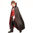 thumbnail image 4 of HNMKIU Halloween Scary Children Cosplay Outfit Party Stage Performance Set Boys Fancy Dress Up Roleplay Shirt Cape Cloak Reversible Funny Bat，4-6 Years, 4 of 4