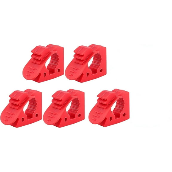 Shovel Holder, 5 PCS Quick-release Shovel Holder Clamp Mount Bracket for 1-1/7 to 1-3/7 Inch Diameter Tools Off-road Vehicles, UTV, ATV, Truck Trailer, RV Car Accessories- Red