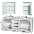 thumbnail image 3 of Wyndham Collection Sheffield 80" Metal Double Bathroom Vanity in White/Chrome, 3 of 3