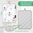 thumbnail image 6 of Yayeee Pot Holders Kitchen Heat Resistant with Pocket 7"x9.8" Cotton Oven Cooking Hot Pads, Blue Cartoon Snowmen, 6 of 7